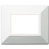 Series 44 - Zama 44 3-place shiny white mica metal plate