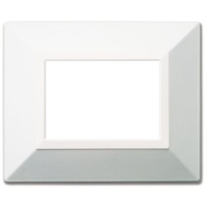 Série 44 - Plaque métal mica blanc brillant Zama 44 3 places