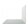Serie 44 - Placa de metal Zama 44 de 3 plazas de mica blanca brillante