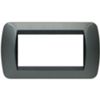 Living International - placca Metallic in metallo 4 posti acciaio scuro