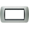 Living International - Plaque métallique en aluminium clair 4 places en métal
