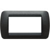 Living International - Grafiti plaque in black graphite metal 4 places