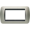 Living International - Metallic plate in light titanium metal 4 places