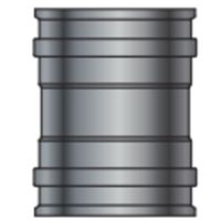 GBD PLFF-200 - Manchon FF simple paroi en acier inoxydable 200