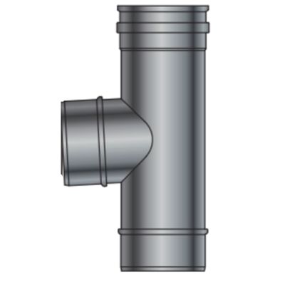 GBD PLT87-130 - MF 87° single-wall stainless steel tee 130