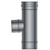 GBD PLTR80-130 - MF 87° single wall stainless steel tee 130 with 80 reduction