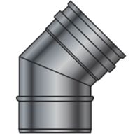 GBD PLG45-80 - 45° single-wall stainless steel 80 bend