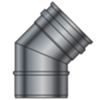 GBD PLG45-150 - 45° single-wall stainless steel bend 150