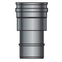 GBD PLAU-80-100 - Augmentation de paroi simple en acier inoxydable 100F x 80M
