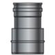 GBD PLRI80-60 - Réduction simple paroi en acier inoxydable 80M x 60F