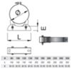 GBD PLSR-250 - Adjustable Wall Bracket 250 Stainless Steel
