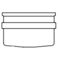 GBD N/PLTAPPO 080 - 80 stainless steel black single wall cap