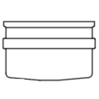 GBD N/PLTAPPO 080 - 80 stainless steel black single wall cap
