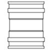 GBD N/PLFF 080 - 80 stainless steel black single wall sleeve