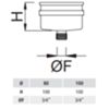 GBD N/PLSC-100 - Bouchon de vidange de condensat simple paroi en acier inoxydable noir 100