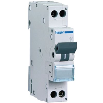 Hager MJN516A - circuit breaker 1P+N C16 4.5KA 1M