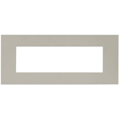 Serie 44 - placca Smart Easy in tecnopolimero 7 posti tortora