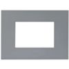 Serie 44 - placca Smart Easy in tecnopolimero 3 posti grigio