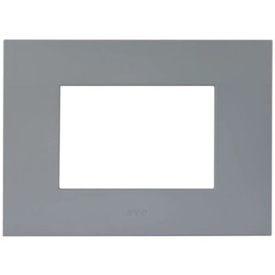 Series 44 - Smart Easy plate in technopolymer 3 places grey