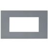 Serie 44 - placca Smart Easy in tecnopolimero 4 posti grigio