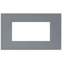 Serie 44 - placca Smart Easy in tecnopolimero 4 posti grigio