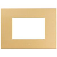 Serie 44 - Placa Smart Easy en tecnopolímero 3 plazas oro