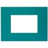 Series 44 - Smart Easy plate in technopolymer 3 places teal