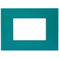 Serie 44 - placca Smart Easy in tecnopolimero 3 posti ottanio
