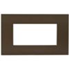 Serie 44 - placca Smart Easy in tecnopolimero 4 posti bronzo