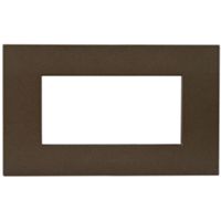 Serie 44 - Placa Smart Easy en tecnopolímero 4 plazas bronce
