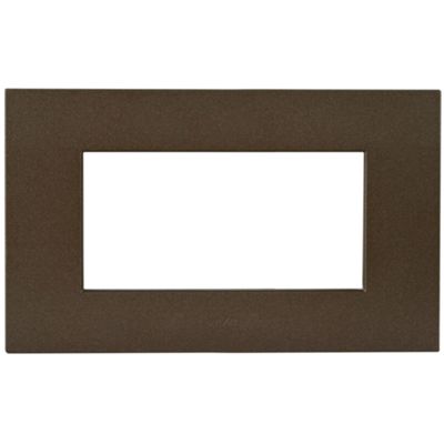 Serie 44 - placca Smart Easy in tecnopolimero 4 posti bronzo