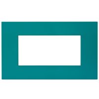 Serie 44 - placca Smart Easy in tecnopolimero 4 posti ottanio