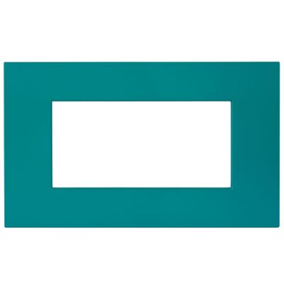 Serie 44 - placca Smart Easy in tecnopolimero 4 posti ottanio