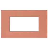 Series 44 - Smart Easy plate in 4-place technopolymer terracotta