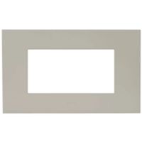 Serie 44 - placca Smart Easy in tecnopolimero 4 posti tortora
