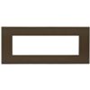Serie 44 - placca Smart Easy in tecnopolimero 7 posti bronzo