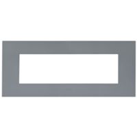 Serie 44 - placca Smart Easy in tecnopolimero 7 posti grigio