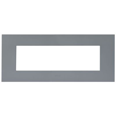 Serie 44 - placca Smart Easy in tecnopolimero 7 posti grigio