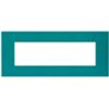 Series 44 - Smart Easy plate in technopolymer 7 places teal