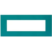Series 44 - Smart Easy plate in technopolymer 7 places teal