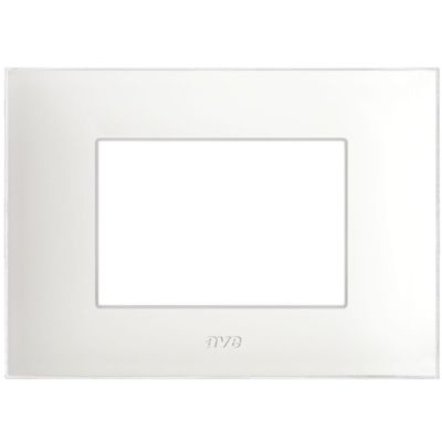 Serie 44 - placca Young 44 in tecnopolimero 3 posti bianco totale