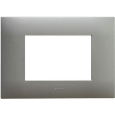 Serie 44 - placca Young 44 in tecnopolimero 3 posti grigio opaco