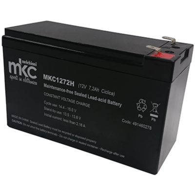 Melchioni 491460278 - Batería recargable de plomo-ácido de 12 V y 7,2 Ah