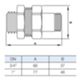 Watts 567T3434 - raccordo diritto in tre pezzi MM 3/4