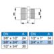 Watts 833M1234 - Vis à double réduction 1/2 x 3/4 mm