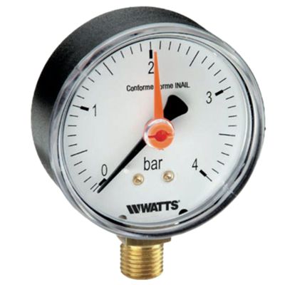 Watts PZFEA3204BB12 - manómetro radial 1/4 0-4 bar D.63