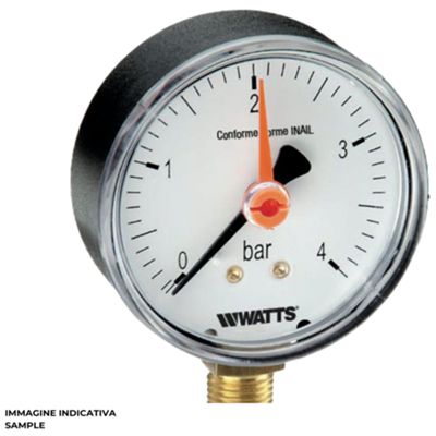 Manómetro radial Watts PZFEA3210BB15 1/4 0-10 bar D.63