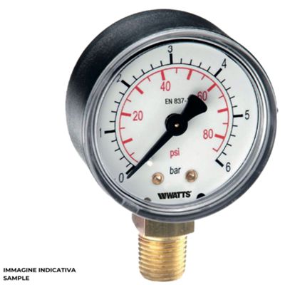 Watts PZFEA320618LF - Manómetro radial 1/4 0-6 bar/psi D.63