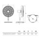 Vortice 60617 - Ventilateur de table GORDON EVO 20/8 R