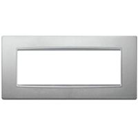 Vimar 20657.N13 Eikon - 7-module plate in matt silver